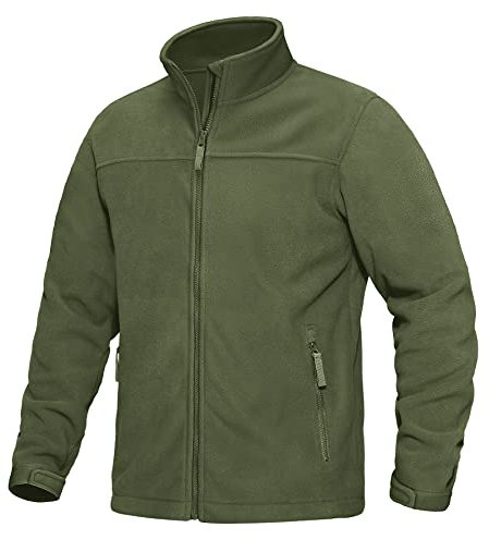 KEFITEVD Übergangsjacke Herren Winddicht Frühlingsjacke Warm Winter Jacke Casual Funktionsjacke Atmungsaktiv Freizeitjacke für Angeln Wandern Herbstjacke Leichte Herrenjacke Dunkelgrün 3XL