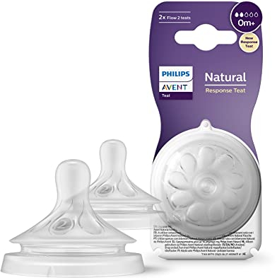 Philips Avent Responsive StillSchnuller Natural 0m+, 2 Stück (Modell SCY962/02)