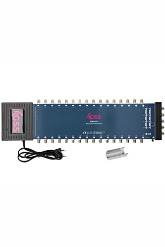 [ Test SEHR GUT *] GSS 9/32 Multischalter für Quattro & Quad LNB, Multiswitch für 2 Satelliten & 32 Teilnehmer (Fernseher, Satreceiver), HD 4K Matrix Verteiler Splitter, für Satschüssel Satanlagen