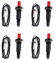 Speesy 4 x Piezo Electric Ignition with Cable 1000 mm Long Push Button for Gas Cookers