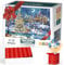 Weeupolfun Adventskalender 2024 Jigsaw Puzzle 1008 Teile, Weihnachten Adventskalender Countdown 24 Tage Geschenke für Mädchen Junge Erwachsene Xmas Hausdekoration