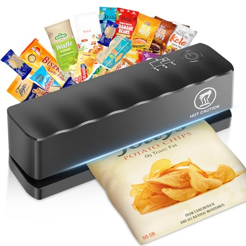 Rawhui Mini Sigillatrice per Sacchetti Portatile 5 Modalità Sigilla Sacchetti a Caldo Termosaldatrice per Sacchetti, Sigillatore Sacchetti per Sacchetto di Trucioli Plastica Snack