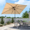 PURPLE LEAF Parasol de Jardin Exterieur inclinable 200 x 300 cm Rectangulaire Parasols en aluminium Toile Protection UV pour Balcon Terrasse Patio, Kaki