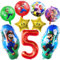 9 PCS Ma-rio Foil Balloons, 5th Birthday Party Decorations, Super Ma-rio Theme Include Number 5 Foil, Star and Round Balloons for Kids