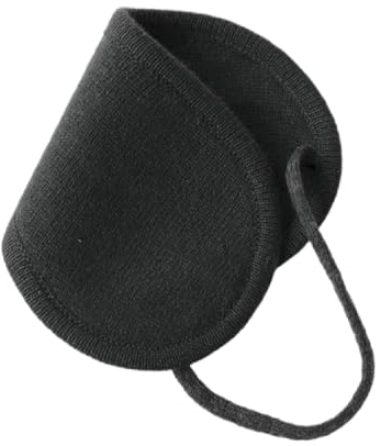 Prettystern 100% Kaschmir 2-lagig Augen Schlaf-Maske Nachtmaske Weich Hautfreundlich Augen-Maske Damen Herren Unisex - Grüngrau