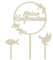 Holz Tortendeko Tortenstecker 3Pcs Tortendeko Torten Topper Hochzeit Konfirmation Tortenaufleger Taube Fisch Party deko für Taufe Konfirmation Duschen Kommunionfeiern