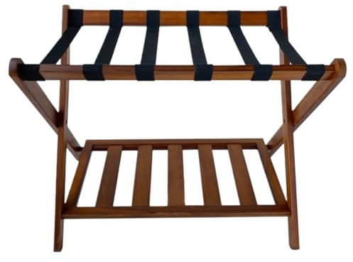 GOOPEEG Porte-Valise Pliant, Support De Valise Pliant, Porte-Bagages D'hôtel, Porte-Bagages en Bois Massif pour Chambre À Coucher De Ménage Porte Valise pour Chambre