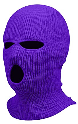 Sturmhaube Motorrad Halloween 3 Löchern Gestrickte Balaclava Herren Sturmmaske Winter Warm Strickmaske Basic Damen Maskenhut Sport Skimaske Outdoor Multifunktions Maske Neon Vollgesichtsabdeckung