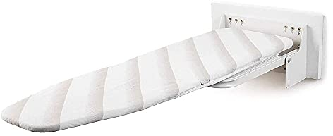 ASumPio ASSE da Stiro A Parete Tavolo Pieghevole in Ferro Metallico Girevole A 180° Copriasse Salvaspazio Resistente al Calore,