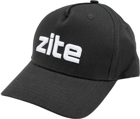 Zite Fishing Cappy Mütze | Anglermütze Bestickt | Angeln Cap Schwarz & Verstellbar | Geschenk-Idee für Angler | Stylische Angelhut Alternative