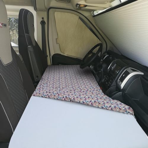 K´Foam Store kfoam.es Vorderbett + Camper Bettlaken für Fiat Ducato, Jumper, Boxer (2002-2025), Grau, Extra-Bett, Wohnmobil