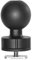 AGEofDMS Supporto a sfera 38 mm/1,5 pollici/C Size Trackball, compatibile con RAM Mount, YakAttack GearTrac, Wilderness SlideTrax, nero (2 pezzi)