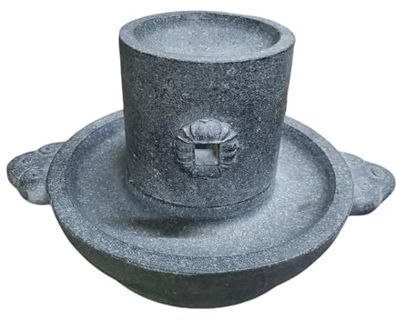 Macina a pietra manuale, Mulino manuale in pietra for cereali, macina for grano e farina, multifunzionale, può macinare spezie o come decorazione.