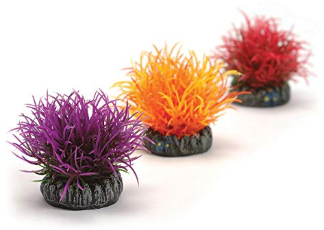 biOrb 46061 Gewächsball Set 3, bunt - künstliche Natur-Blumenbälle als Pflanzen-Deko für Salzwasseraquarien und Süßwasseraquarien