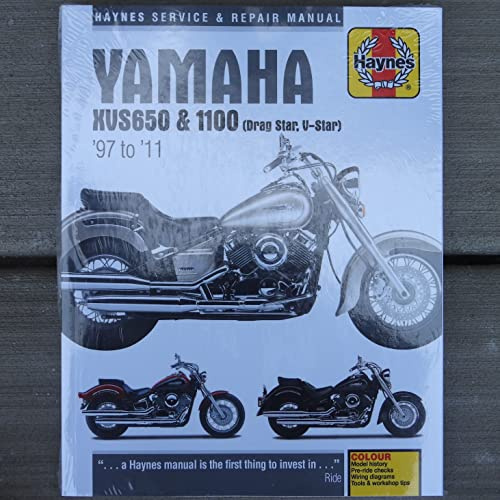 Yamaha XVS 650 1100 reparation manuell Haynes servicemanual verkstadshandbok 1997-2005