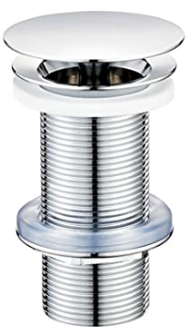 Wohnfreuden Chrom Ablauf Ventil 120 mm - Permanentablauf Ablaufgarnitur