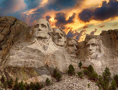 hansepuzzle 63820 - Mount Rushmore Nationaldenkmal Puzzle 1000 Teile - Hintergründe Puzzle mit hochwertiger Aufbewahrung: Kartonbox und wiederverschließbarem Beutel - Format 60 × 46 cm