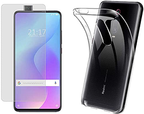 Tumundosmartphone Pack 2 En 1 Funda Gel Transparente + Protector Cristal Templado para Xiaomi Mi 9T / Mi 9T Pro