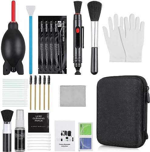Zacro 17 Stück Kamera Reinigungset Objektive Reinigungs-Sets für DSLR Kamera Objektive Filter Handys mit Raketengebläse Lenspen Reinigungspinsel Reinigungstuch und Objektivbürste