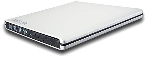 Portable External 6X BD-RE DL Blu-ray Burner 4K UHD 3-D Blue-ray DVD Players for Apple MacBook Air Mac Book 2019 2018 13 Inch Laptop MVFH2LL/A A1932 MRE82LL/A, USB-C Optical Drive SuperDrive Aluminum