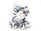 Cornelißen Kuscheltier - weißer Tiger sitzend mit Glubschaugen - 25 cm