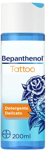 Bepanthenol Tattoo Gel Detergente Delicato, Per Tattoo, Pantenolo, 200 ml | Preserva l'Aspetto e i Colori del Tatuaggio, Idrata e Protegge La Pelle Tatuata, ph Delicato, Senza Sapone, Uso Quotidiano