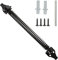 LOLYSIC 14 Inch Self Closing Gate Spring Closer for Wooden Gate, Heavy Duty Adjustable Gate Spring with Fittings, Black Metal Garden Gate Door Spring Closer for Outdoor Fence Gate Door