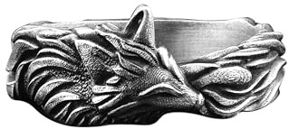 BySilverStone Jewelry Fuchs Einzigartiges Design Handgefertigter Herren-Bandring Aus Sterlingsilber, Fuchs-Silberschmuck, Fuchs-Silberband, Tierring, Minimalistischer Ring, Geschenk Für Männer