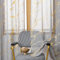 Sutuo Home Durchsichtige Marmor-Vorhänge, 244 cm lang, 2 Paneele, Goldfolien-Druck, metallische Bronze, Sichtschutz, Fensterbehandlung, Abstrakter Vorhang, Paar für Schlafzimmer, Küche, Wohnzimmer,