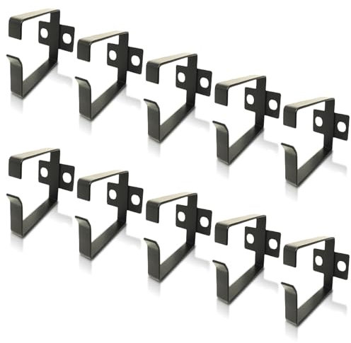 Metamas Lab - 10 Pack Server Rack Cable Management D-Ring Hooks - Bracket Organizer Hook Mount Set for Network Patch Cables, Fiber Optic, Power Cords (10 Pieces) - Made in Taiwan