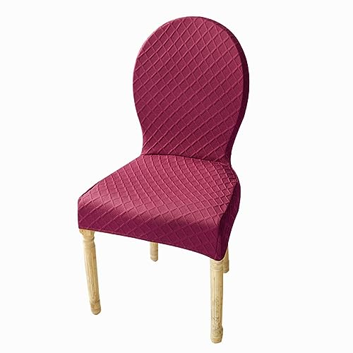 XGANGM Stretch Stuhlbezug 6er 4er Set StuhlÜberwurf mit Runder Lehne Stuhlhusse Stuhlüberzug Moderne Ohne Armlehne Stuhlschonbezug Stuhl Abdeckung Waschbar,Color f,4PCS