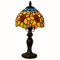 TPWEWRX 8in Sunflower Tiffany-Stil Tischlampe E27 Retro Art Deco Schlafzimmer Nachttischlampe Buntglas Lampenschirm Wohnzimmer Restaurant Antike Dekoration Tischleuchte