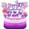 Tortendeko Geburstagstorte Happy Birthday Kuchendeko Purpur Rosa Tortendeko 70 Geburtstag Frauen Männer Happy Birthday Kuchen Deko Glitter Cake Topper 70 Geburtstag Happy 70th Birthday Tortendeko