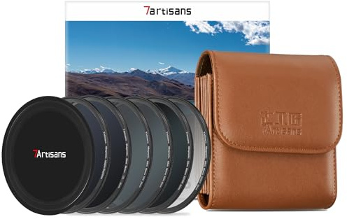 7artisans Nano Magnetic Filter UV Filter ND Light Reduction Filter/CPL Polarization Filter/GND Gradient Filter/Black Mist 1/4 Portrait Photography Filter Suitable for Lens(67mm 5-IN-1 Set)