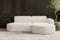 Kaiser Möbel, Ecksofa, Schlafsofa, Sofa Modena Studio Parma, Modern Design Couch, Polsterecke, Freistehend Sofa Wohnzimmer -Stoff Verita Ecru Rechts
