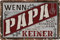 LUCKYLINDE Blechschild für WERKSTATT und GARAGE – lustiger Spruch, Werkstattregeln, Handwerker und Schrauber Deko Schild, 20x30cm (Papa kann reparieren)