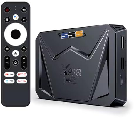 X96 Q Pro Plus, Android 14, 8K ATV14, Allwinner H728 Smart Video, 2g/16g, WiFi 6-BT5.X Voice Control, Schwarz