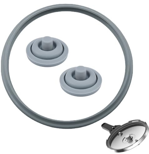 Ø 22 cm Dichtungsring Schnellkochtopf für WMF,Silikon Dichtungsring Ersatzteile für WMF Perfect/Perfect Plus 3L, 4,5L, 6,5L, 8,5L,und 2 Kochsignaldichtung für Schnellkochtopf Deckel (3Teiliges Set)