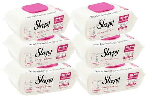 Sleepy Easy Clean Surface EXTRA Cleaning Towel, Cloths Wipe, Antibacterial, Extra Large and Strong, Vegan LILIUM (6x100)