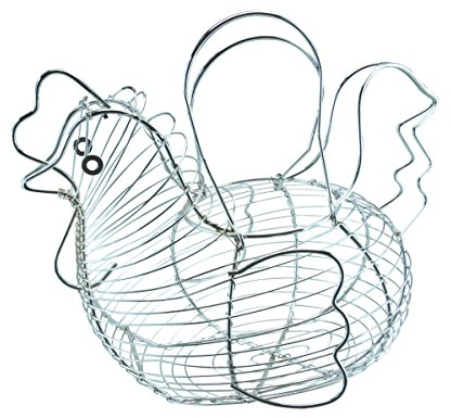 APOLLO THE HOUSEWARES BRAND Chr Basket Hen for Eggs, Multi-Colour, 34x24x30, One Size