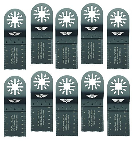 10 x 35mm TopsTools UN35F_10 cuchillas de corte de madera compatibles con Bosch Fein (sin StarLock) Makita Einhell Ergotools Hitachi Parkside Ryobi Worx Workzone Multiherramienta multiherramienta
