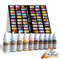 KIT COLORES AIRBRUSH - PINTURA AEROGRAFO para las uñas, también apta para TATUAJES AEROGRAFO Y AIRBRUSH MODELISMO, plantillas 6x13 con bonitos modelos para un diseño creativo de uñas.