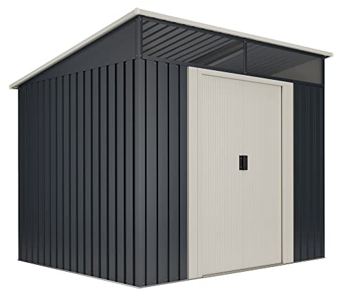 Wasabi Stark - Abri jardin en métal Gris Stockage Pequeña: 4,6 m2 gris