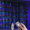 Anpro 3 * 3.2M 320 LED Guirlandes Lumineuses Rideau Multicolore 8 Modes d'Eclairage,DC5V USB Télécommande Rideau Lumineux Decoration de Fenêtre, Intérieur Pour Noël, Mariage, Maison, Patio-4 Couleurs