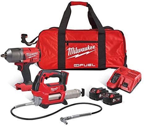 Milwaukee M18 FPP2AI-502B - Avvitatore a percussione da 18 V, confezione da 2 batterie da 5,0 Ah, caricatore in borsa