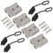 GTIWUNG Battery Quick Connect Disconnect Electrical Plug 6-8 Gauge Wire and 4 Black Connector Dust Cover for Recovery Winch or Trailer, 12-36V DC, 50A/600V