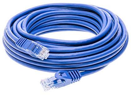 Cat5e 10M Network Ethernet Patch Cable, 350Mhz Internet Wire, Compatible with PC, Laptop, Modem, Router, TVs, Printer Cord, Consoles for Home and Office, Blue