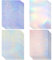 36 Blatt Hologrammpapier, transparent, A4, transparent, wasserdicht, selbstklebend, 11,7 x 8,3 Zoll (Edelstein, Punkt, bunt, Stern)