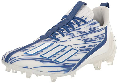adidas Zapatillas de fútbol Adizero para hombre, Blanco/Azul Royal Azul/Blanco, 48 EU