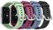 MoKo 4 Pezzi Cinturino Compatibile con Huawei Watch Fit Active/Elegant Smartwatch, Braccialetto Sportivo di Ricambio in Morbido Silicone, Verde/Rosso Vino/Griggio Blu/Nero